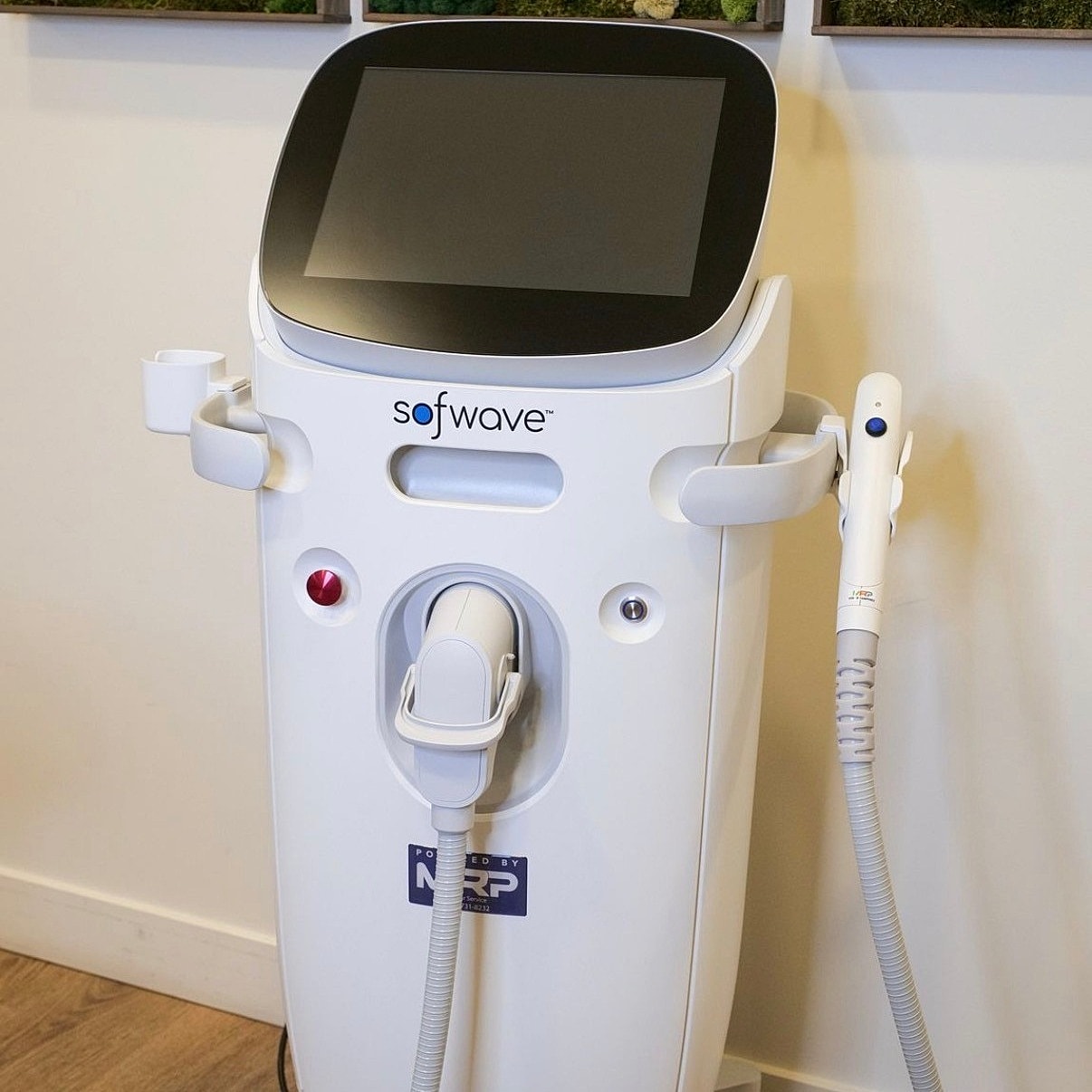 Sofwave skincare device in a treatment room.
