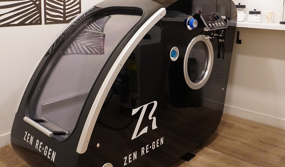 Zen Re-Gen therapy machine in a wellness studio.